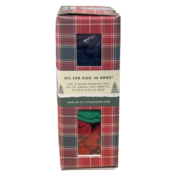 NEW Life is Good 3 Pack of Holiday Crew Socks Unisex Comfy Puppy Fun - Picture 5 of 6